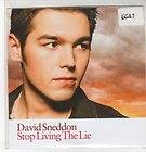 CA302) David Sneddon, Stop Living The Lie   2003 DJ CD