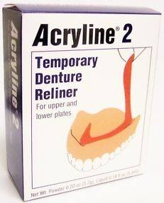Acryline® 2 Denture Reliner   2 Boxes   4 uses Free Shp