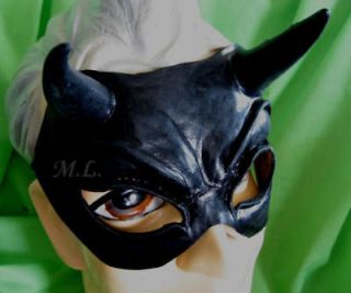black devil latex half mask halloween costume accessory prop satan 
