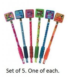 Set of 6 Dessert Scented Pencils with Scented Eraser and Pencil Grip 