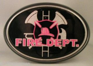 FIRE DEPT TRAILER HITCH COVER Truck RV ATV Tow FD Shield Helmet NEW 