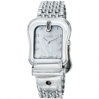   Womens B. Fendi Diamond Dial Stainless Steel Quartz Watch F386140D