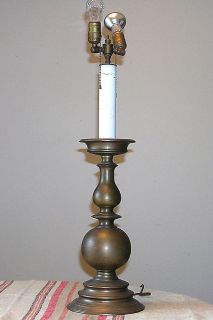   28.5 Antique / Vintage Solid Brass Table Lamp Elegant Design Works