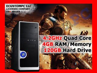   AMD Quad Core x4 FX 4.2GHz Gaming Desktop Computer PC 4GB DDR3 200GB