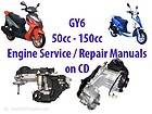   150CC Chinese Scooter Moped Service Owners Manual Wiring Diagram on CD