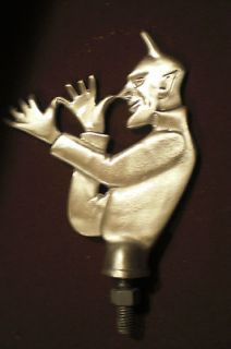 Newly listed vintage devil rat rod thumbing his nose hood ornament