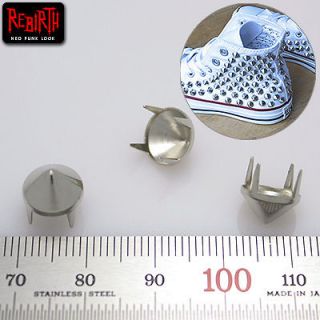 100pcs Cone studs Diameter 3/8(9mm) DIY Rock Punk stuffs silver 