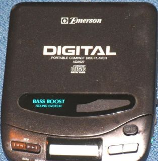 Emerson Digital Portable CD player+Cassette ADAPTER+ Case
