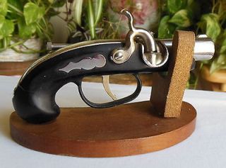 Derringer Gun Coffee Table Cigarette Lighter with Stand