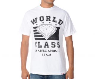 Diamond Supply Co. World Class Skateboarding Team T shirt White Black 