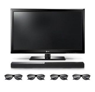 LG Electronics 42LM3700 42 LED LCD Cinema 3D TV w/Soundbar and 4 Pair 