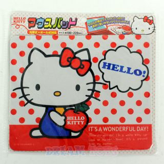   Hello Kitty Polka Dot Mouse Pad   Office Desk Supply Imported Japan