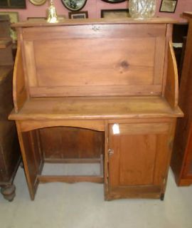 Antique Drop Front Kneehole Desk Cubbyholes Drawers