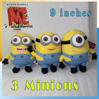 3X Despicable Me Plush Minions Soft Toy Stuffed Animal 9 Dave 