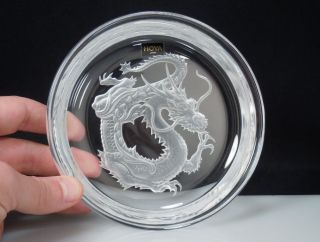 HOYA Crystal Dragon Dish   Wine Coaster