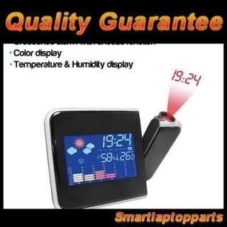 Digital LED Display Weather Station Projection Alarm Clock temperature 