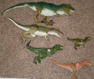 Jurassic Park Toy Lot of 5 Dinosaurs Toys Bull Tyrannosaurus Rex T PIX