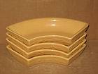 Longaberger Pottery Crescent Dishes set of 4 Butternut mint condition 