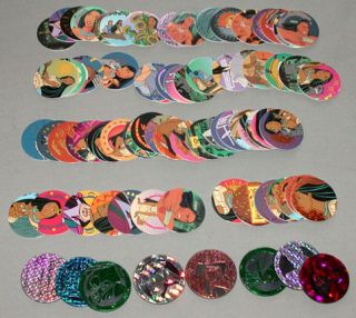 1995 Disney Pocahontas Full 70 Pogs Cards Set + 8 Several Colours 