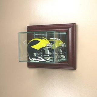 Wall Mounted Glass Mini Helmet Display Case NFL NCAA