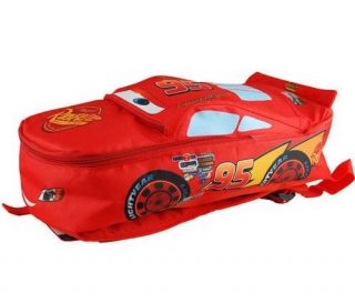 Brand New Pixar Cars Lightning McQueen Schoolbag Red Backpack Kids 