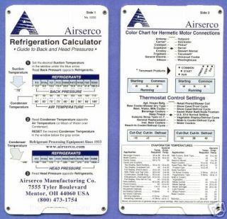 Refrigeration Calculator Pocket Pressure Slide Tool 1