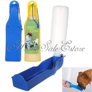 Plastic Portable Pet Dog Cat Water Feeding Bottle Drink Bowl Fountain 