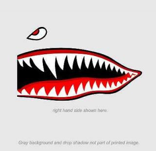 Flying Tigers shark teeth decal sticker 3” tall x 7” long WWII 