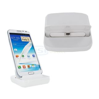 White USB Sync Data Charger Dock Cradle Station for Samsung Galaxy 