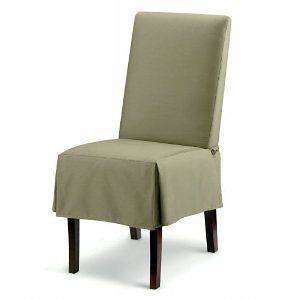 MAYTEX WRINKLE FREE TWILL SHORT DINING CHAIR SLIPCOVER
