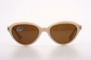 Unusual white 70s vintage Sunglasses   with SOMBRA mineral glasses 