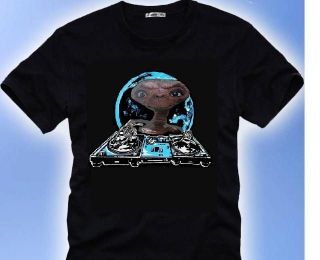 DJ E.T. ULTIMATE ALIEN DJ SET UP E.T. T Shirt Sizes M, L