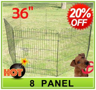 36 8 panel Pet Dog Cat Exercise Pen Playpen Fence Yard Kennel 