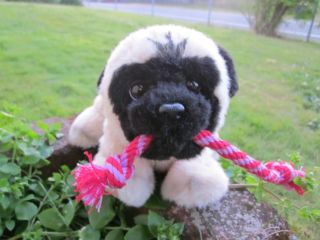   & Black Puppy FurReal Friends Pug Tuggin Puppy With Rope Pull Toy