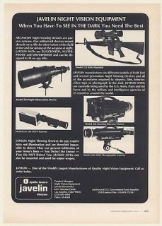   Night Vision Equipment Rifle Camera Mounted Military Uses Print Ad