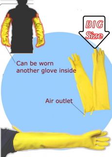   Long LATEX RUBBER GLOVE for KITCHEN DISHWASHING industrial household
