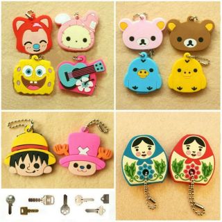 NEW cute   Key chains Key Protect Cover Key cap *1pc(12 style) free 