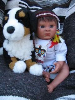   lifelike ethnic Native American baby girl OOAK doll Lilly kit
