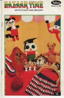   Bazaar Time C28 Gifts to Knit Crochet Slippers Owl Panda Lion Toys etc