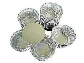   Foil Cups with Lids   Disposable Ramekin/Cupcake/Tart Containers