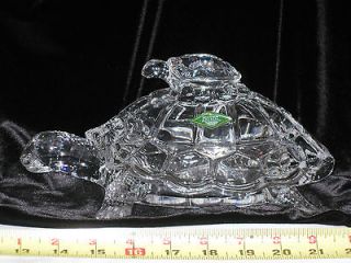 Box Turtle Covered SHANNON 24% Lead Crystal Candy Dish Made 