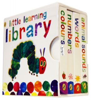   Caterpillar 4 Little Learning Library Board Books Set Eric Carle BN