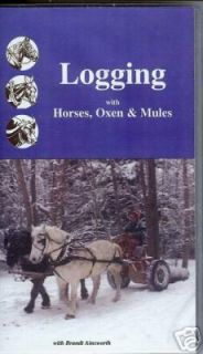 Logging w Draft Harness Horses Oxen Mules NEW DVD