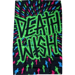 DEATHWISH SKATEBOARDS Tripping 5 x 3 Cloth BANNER FLAG Black+Neon 