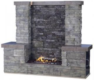BULL OUTDOOR PRODUCTS #31037 FIRE WATER WALL w/propane access door in 