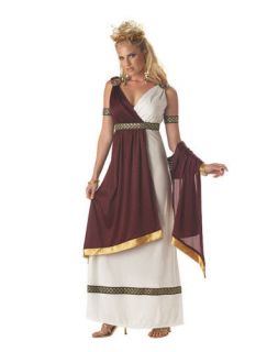 Greek Goddess Dress Costume Adult Womens White Roman Toga Empress