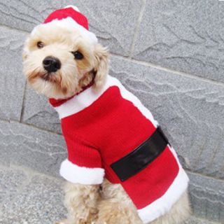 SALE FOR 2012 Dog Pet Apparel X MAS Christmas SANTA Costumes HAT SET 
