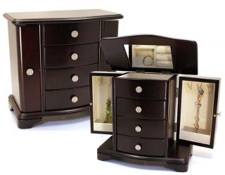 New Classic Wooden Jewelry Box Case Organizer Necklace Storage mpm214