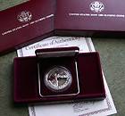 1988 PROOF Olympic US Mint Commemorative Silver Dollar Coin with COA 