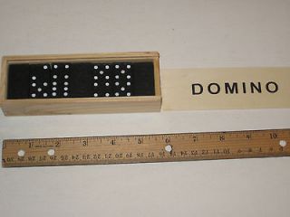 Dominoes Set   28 Wooden Dominoes In Wooden Box   Size of Tiles 3/4 X 
